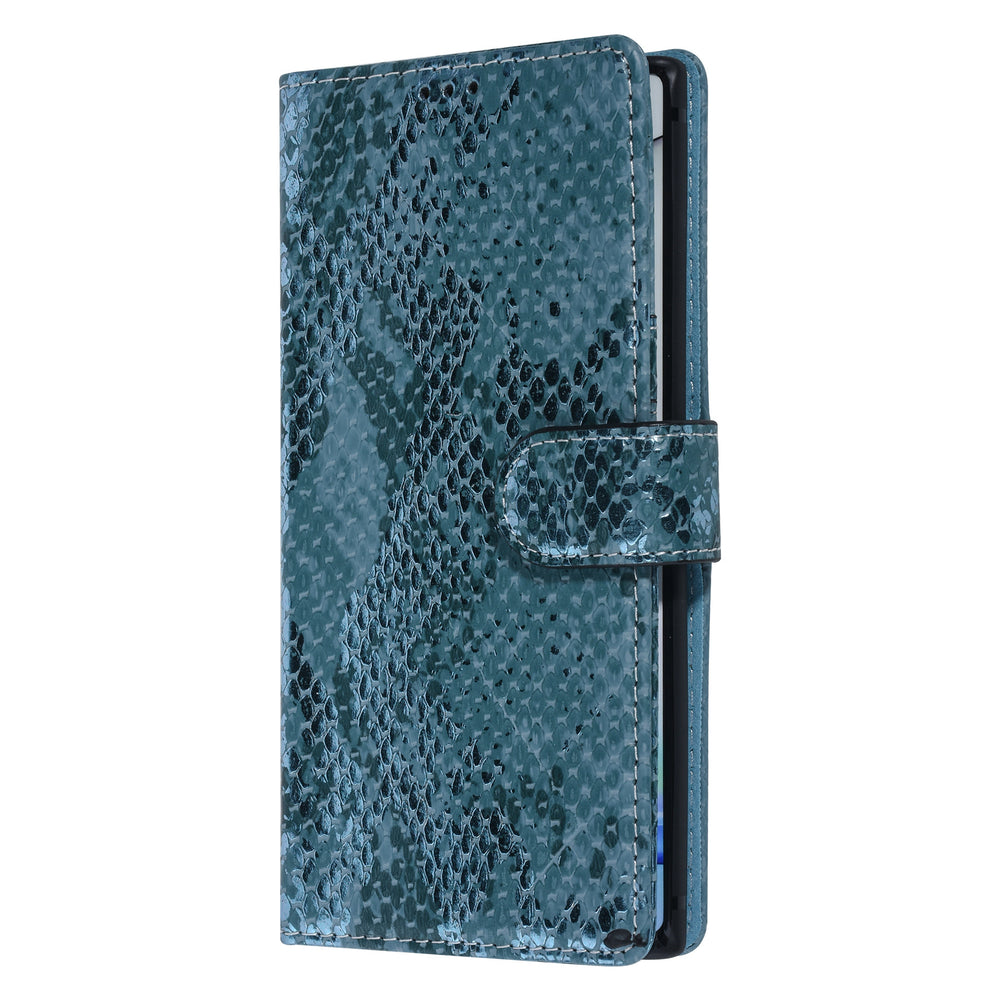 UNIQ Accessory Turquoise Slangenleer hoesje voor Galaxy Note 10 - Book Case(N970F)-Hoesjes-Ilumina Benelux