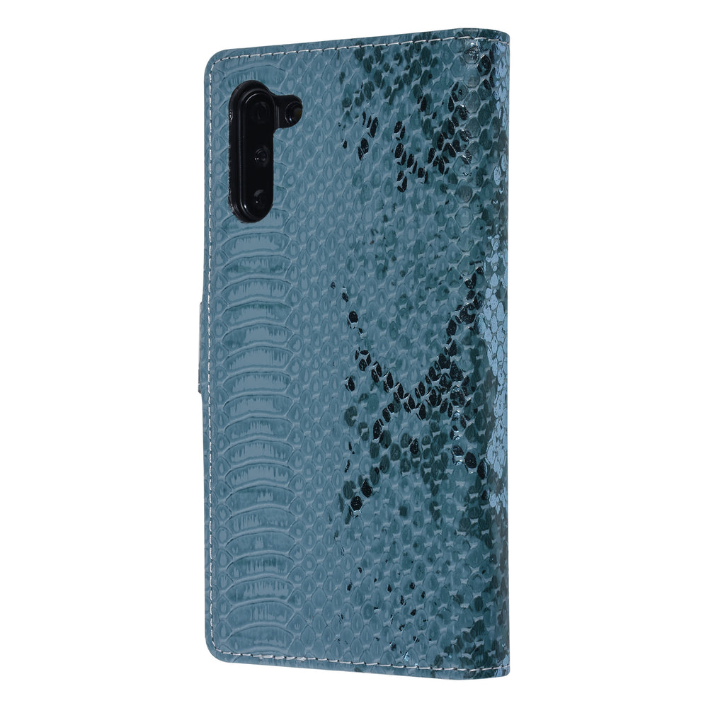 UNIQ Accessory Turquoise Slangenleer hoesje voor Galaxy Note 10 - Book Case(N970F)-Hoesjes-Ilumina Benelux
