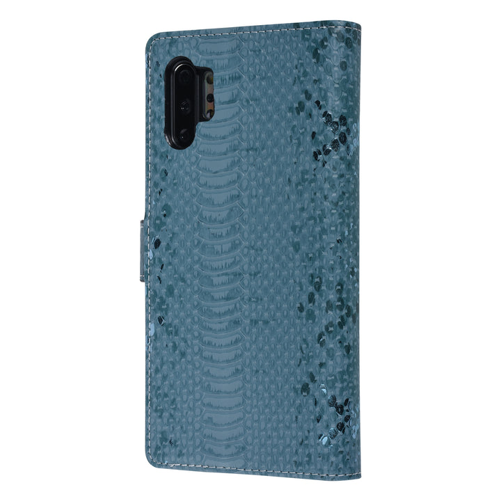 UNIQ Accessory Turquoise Slangenleer hoesje voor Galaxy Note 10 Plus - Book Case (N975F)-Hoesjes-Ilumina Benelux