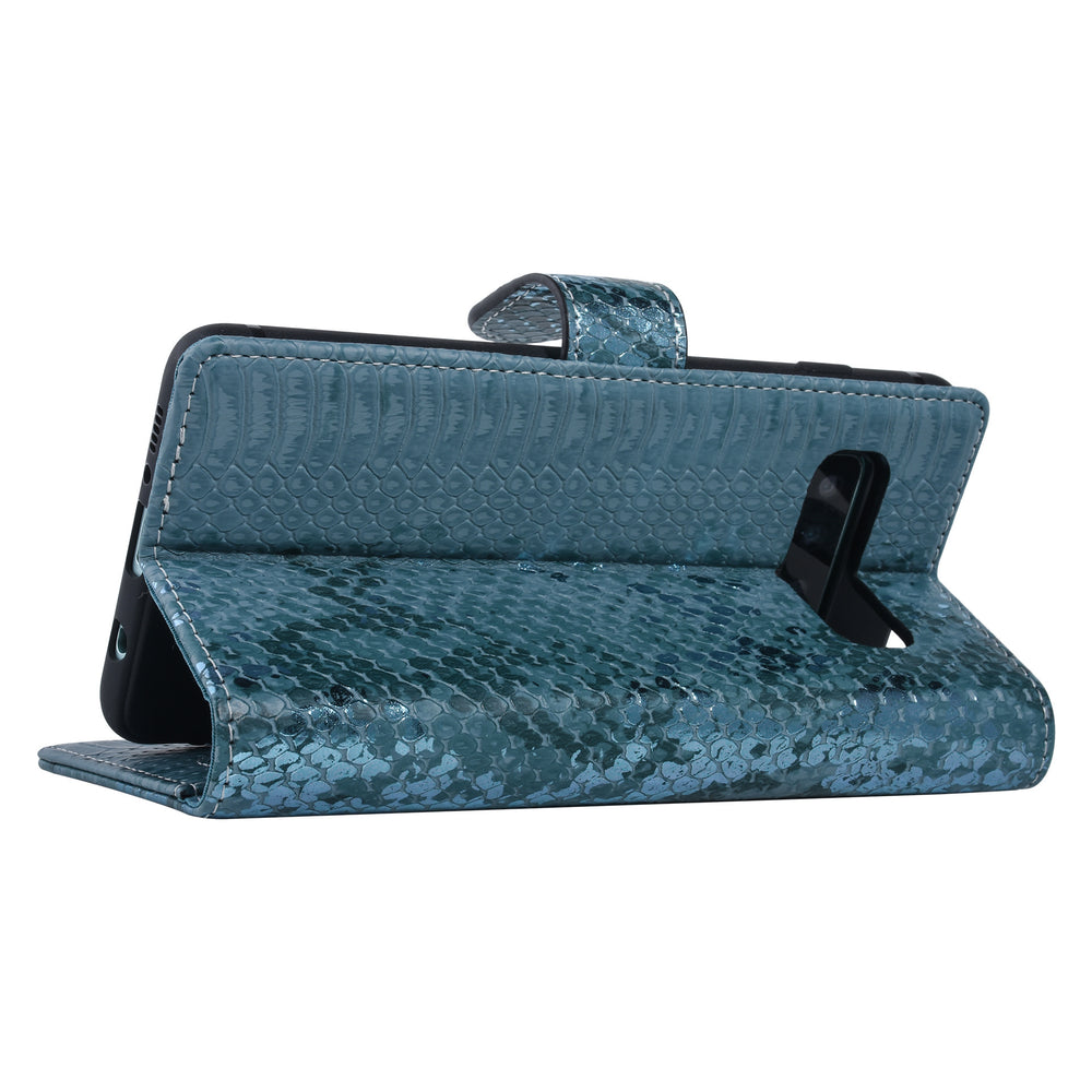 UNIQ Accessory Turquoise Slangenleer hoesje voor Galaxy S10 - Book Case-Hoesjes-Ilumina Benelux