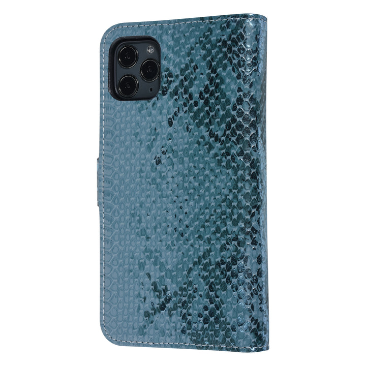 UNIQ Accessory Turquoise Slangenleer hoesje voor iPhone 11 Pro Max - Book Case-Hoesjes-Ilumina Benelux