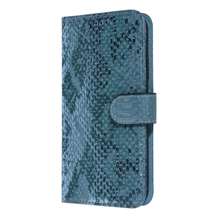 UNIQ Accessory Turquoise Slangenleer hoesje voor iPhone Xs Max - Book Case-Hoesjes-Ilumina Benelux