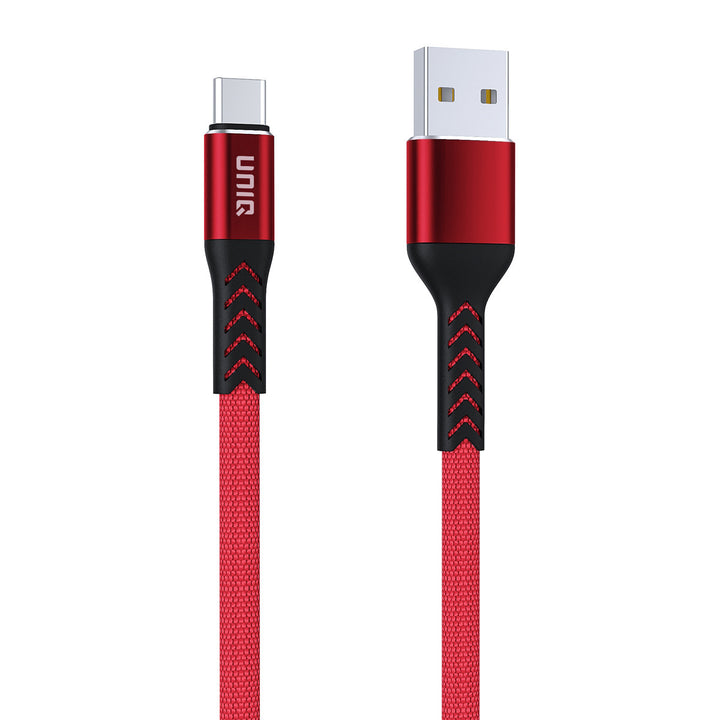 UNIQ Accessory USB Type-C Kabel 200cm snellader dataoverdracht - Rood-USB-Kabels-Ilumina Benelux
