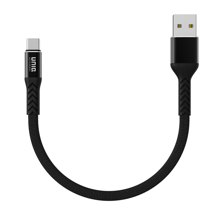 UNIQ Accessory USB Type-C Kabel 20cm snellader dataoverdracht - Zwart-USB-Kabels-Ilumina Benelux