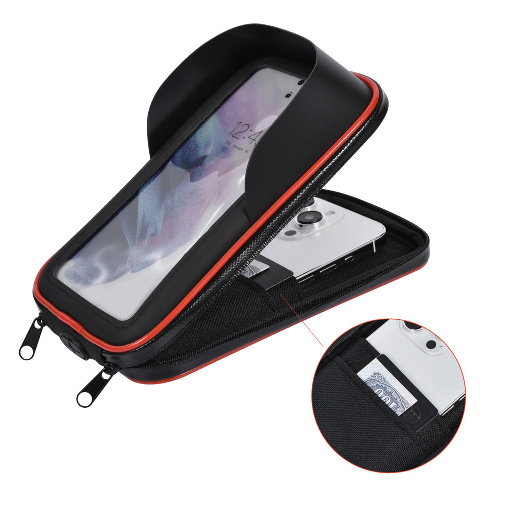 UNIQ Accessory Weerbestendige Fietshouder - 360 graden draaibaar - Rode Lijn - Zwart-Telefoonhouders-Ilumina Benelux