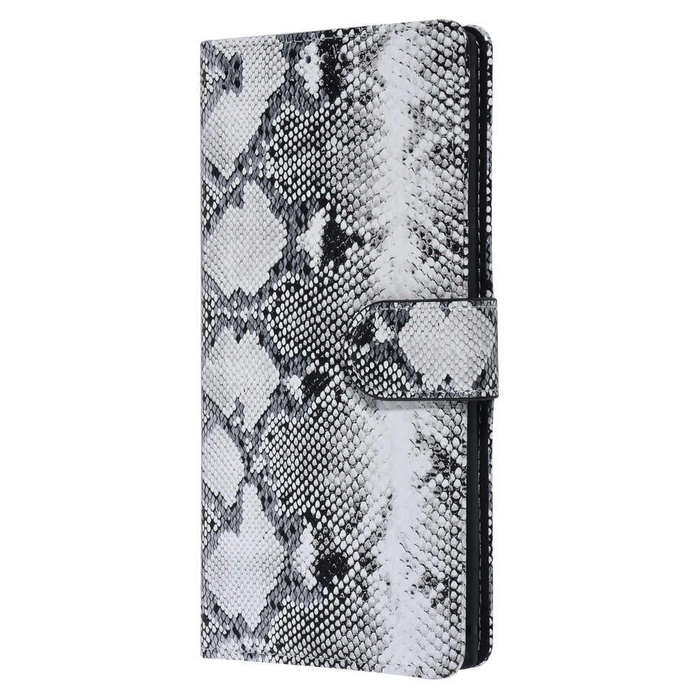UNIQ Accessory Zwart en Wit Slangenleer hoesje voor Galaxy Note 10 - Book Case(N970F)-Hoesjes-Ilumina Benelux
