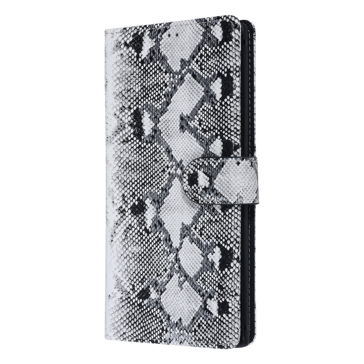 UNIQ Accessory Zwart en Wit Slangenleer hoesje voor Galaxy Note 10 Plus - Book Case (N975F)-Hoesjes-Ilumina Benelux