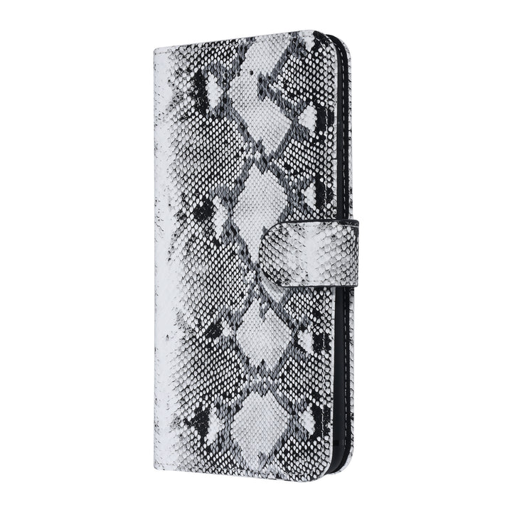 UNIQ Accessory Zwart en Wit Slangenleer hoesje voor iPhone 7-8 Plus - Book Case-Hoesjes-Ilumina Benelux