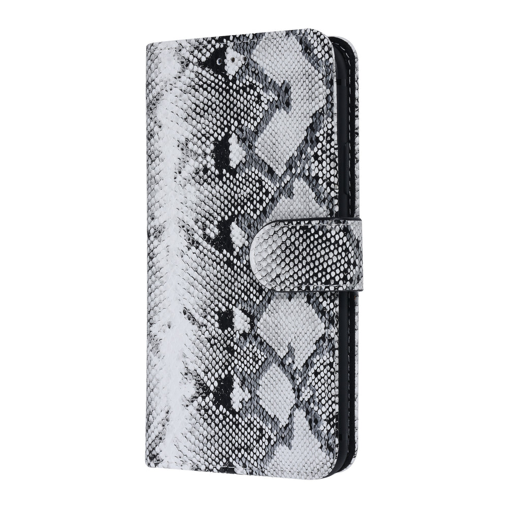 UNIQ Accessory Zwart en Wit Slangenleer hoesje voor iPhone X-Xs - Book Case-Hoesjes-Ilumina Benelux