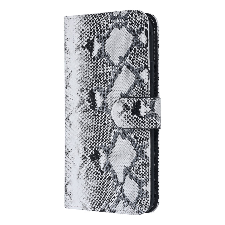 UNIQ Accessory Zwart en Wit Slangenleer hoesje voor iPhone Xs Max - Book Case-Hoesjes-Ilumina Benelux