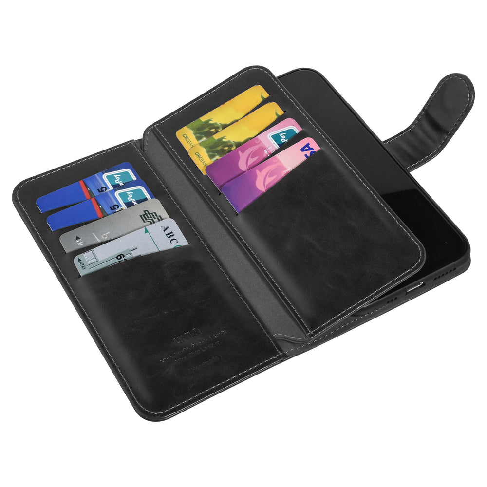 UNIQ Accessory Zwart hoesje iPhone 11 Pro Max - Book Case - Zachte huid-Hoesjes-Ilumina Benelux