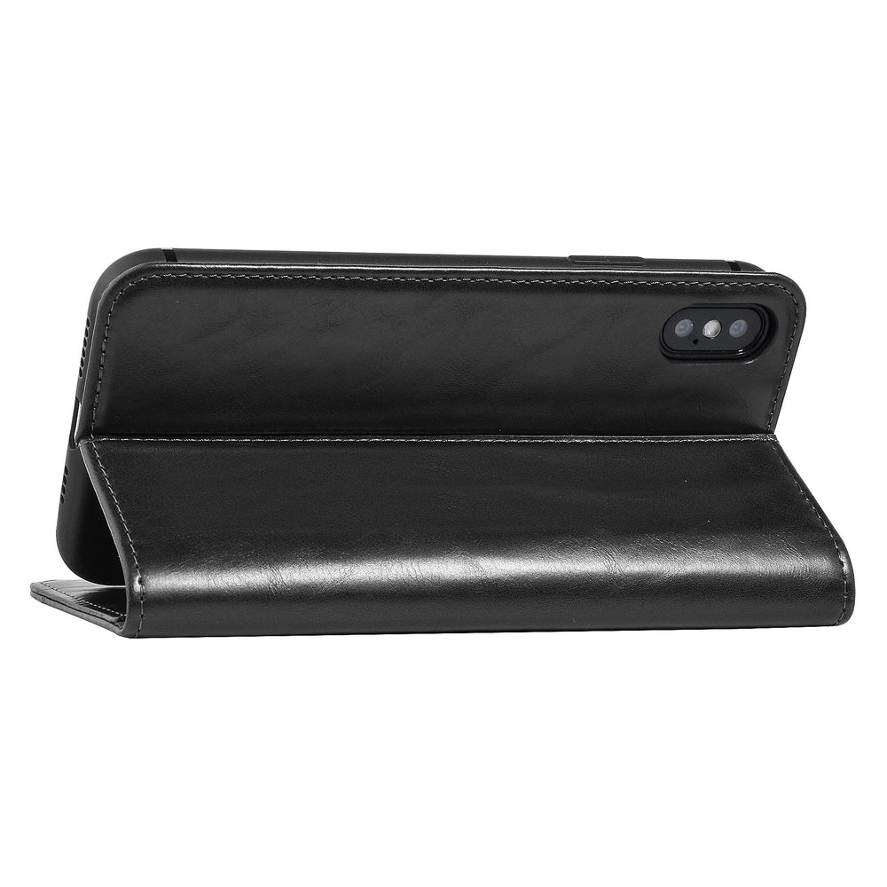 UNIQ Accessory Zwart hoesje iPhone Xs Max - Book Case - Zachte huid-Hoesjes-Ilumina Benelux