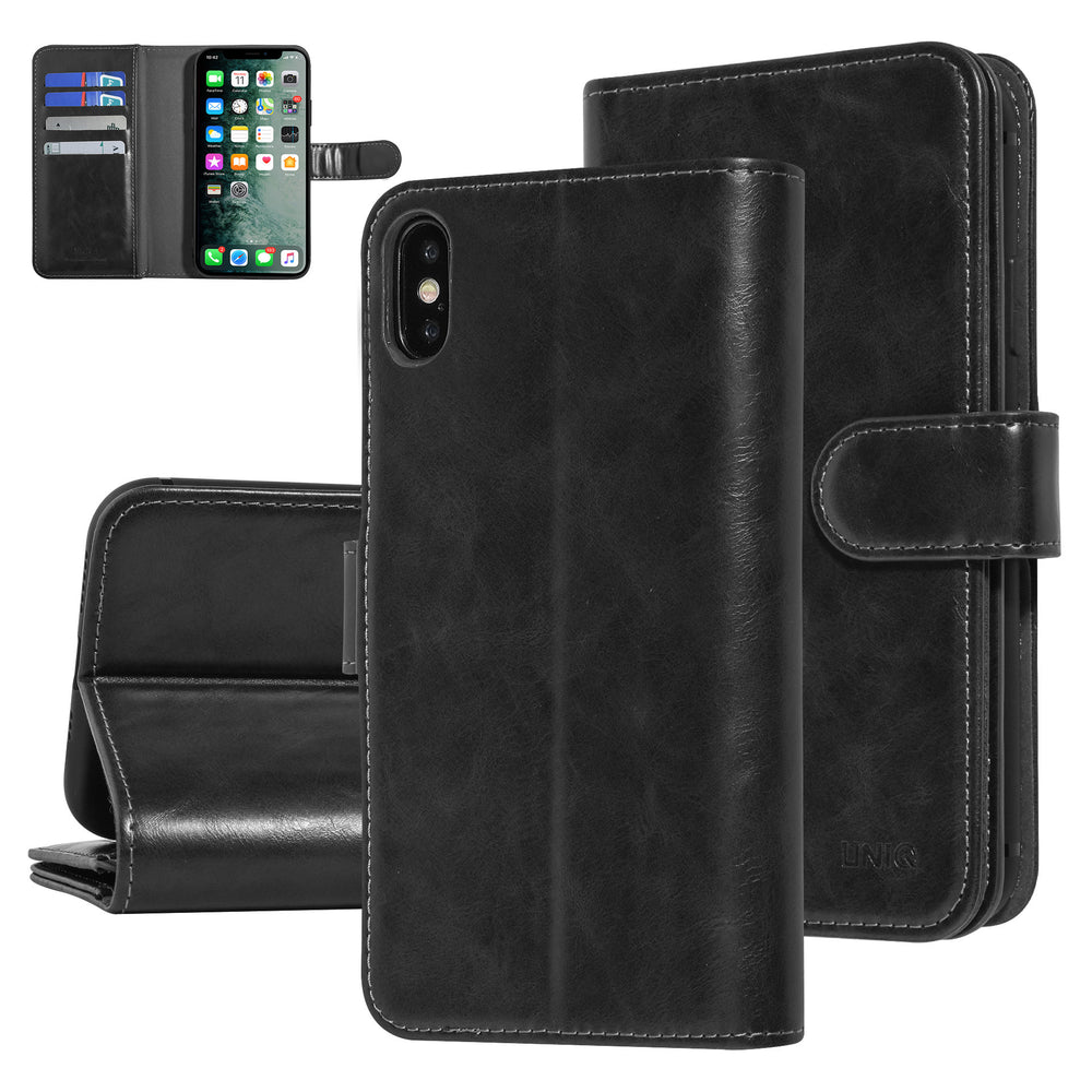 UNIQ Accessory Zwart hoesje iPhone Xs Max - Book Case-Hoesjes-Ilumina Benelux
