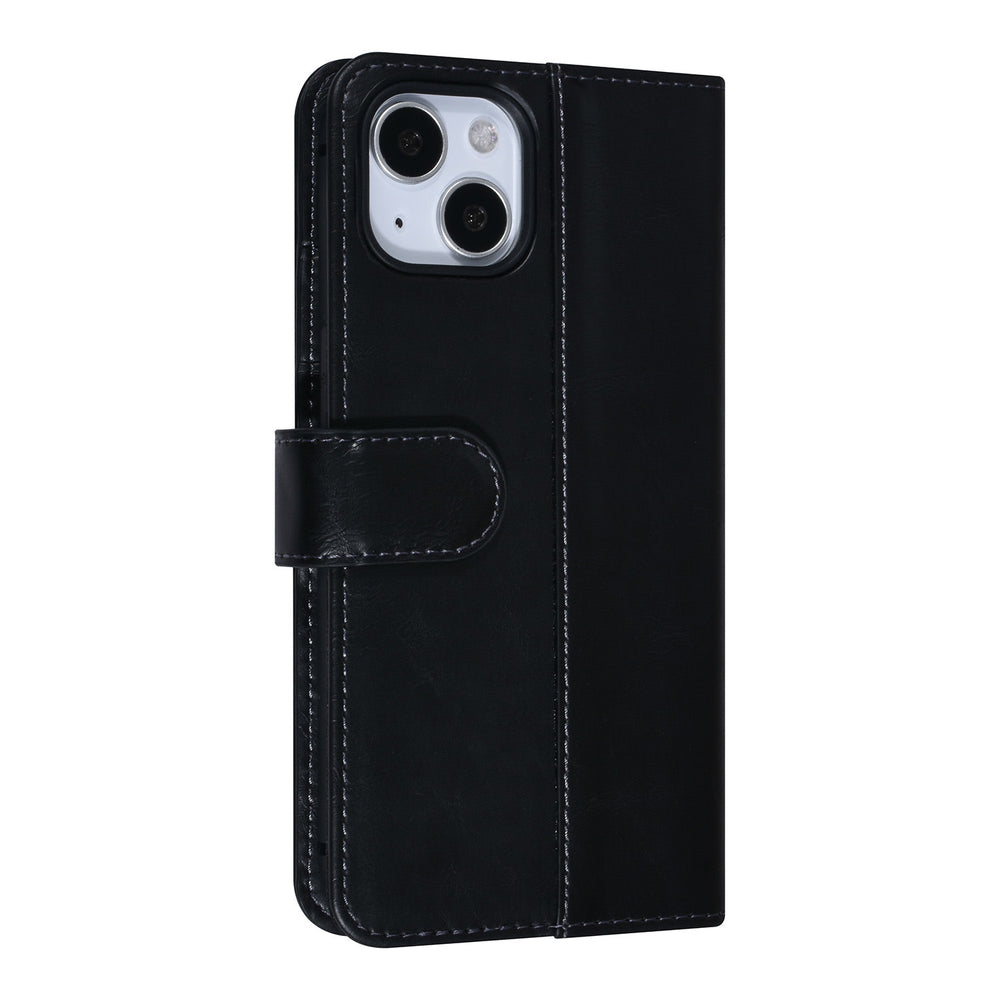 UNIQ Accessory Zwart iPhone 14 & 13 Booktype Pasjeshouder voor 3 pasjes - Magneetsluiting-Hoesjes-Ilumina Benelux