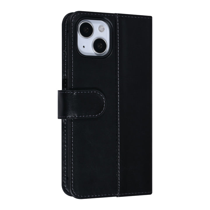 UNIQ Accessory Zwart iPhone 14 & 13 Booktype Pasjeshouder voor 3 pasjes - Magneetsluiting-Hoesjes-Ilumina Benelux