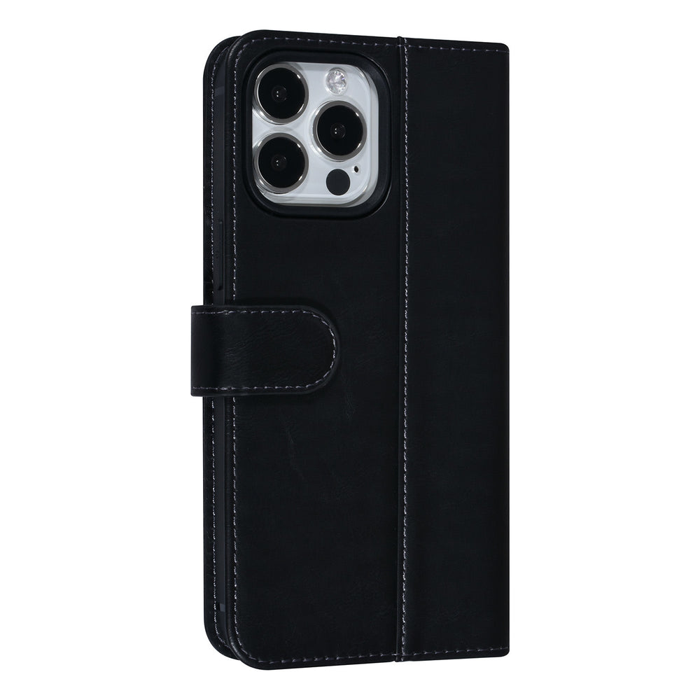 UNIQ Accessory Zwart iPhone 14 Pro Max Booktype Pasjeshouder voor 3 pasjes - Magneetsluiting-Hoesjes-Ilumina Benelux
