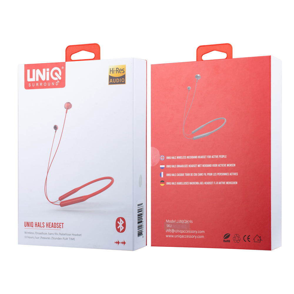 UNIQ Accessory draadloze bluetooth headset - Nekband Grijs-In-ear koptelefoon-Ilumina Benelux