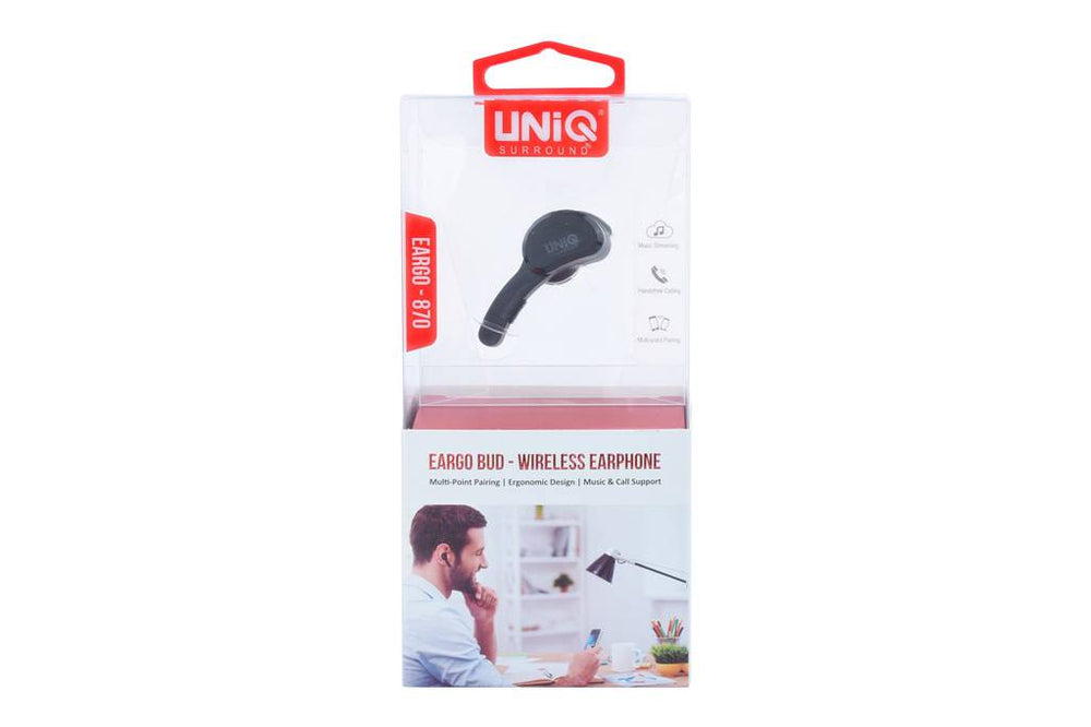 UNIQ Accessory ergonomische draadloos bluetooth oortje - Zwart-In-ear koptelefoon-Ilumina Benelux