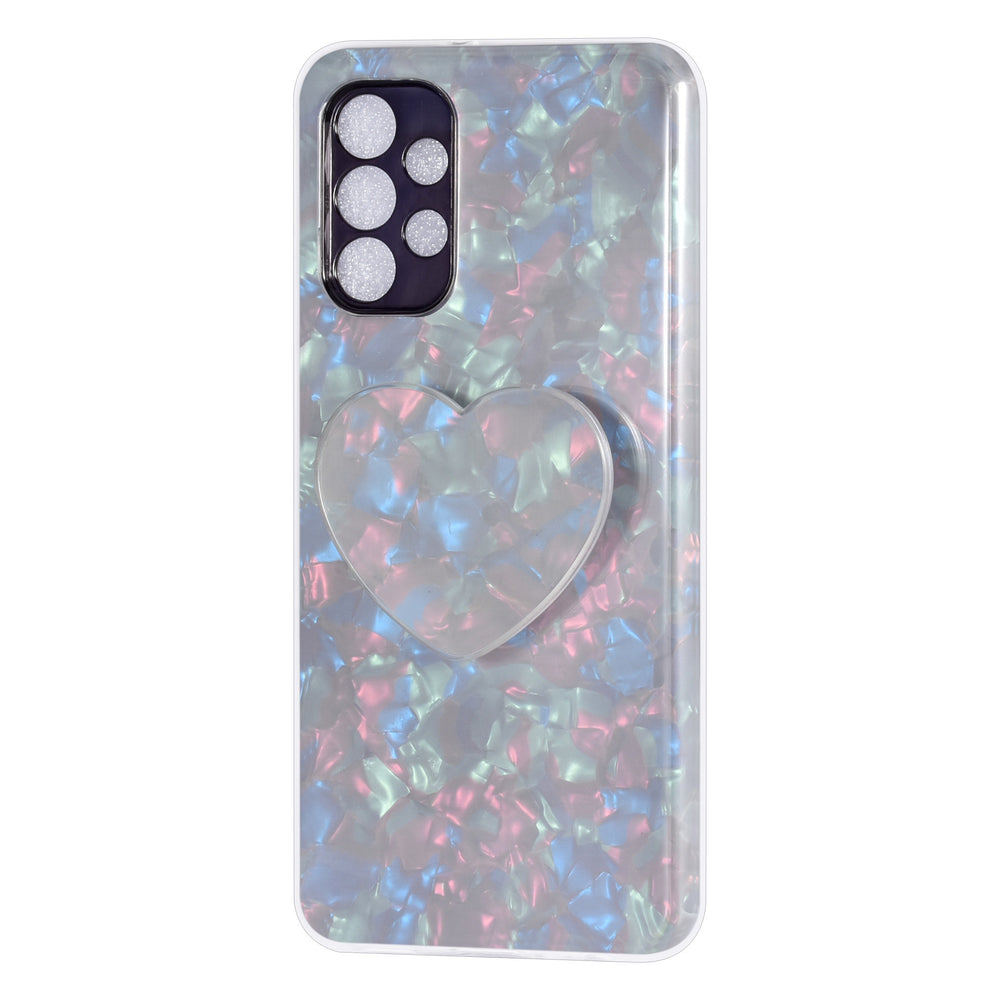 UNIQ Accessory hoesje voor Samsung Galaxy A52 - TPU Backcover - Heartshaped Popsocket - Zwart-Hoesjes-Ilumina Benelux