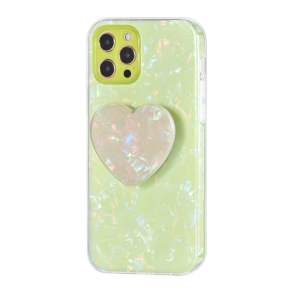 UNIQ Accessory hoesje voor iPhone 12 - 12 Pro - TPU Backcover - Heartshaped Popsocket - Groen-Hoesjes-Ilumina Benelux