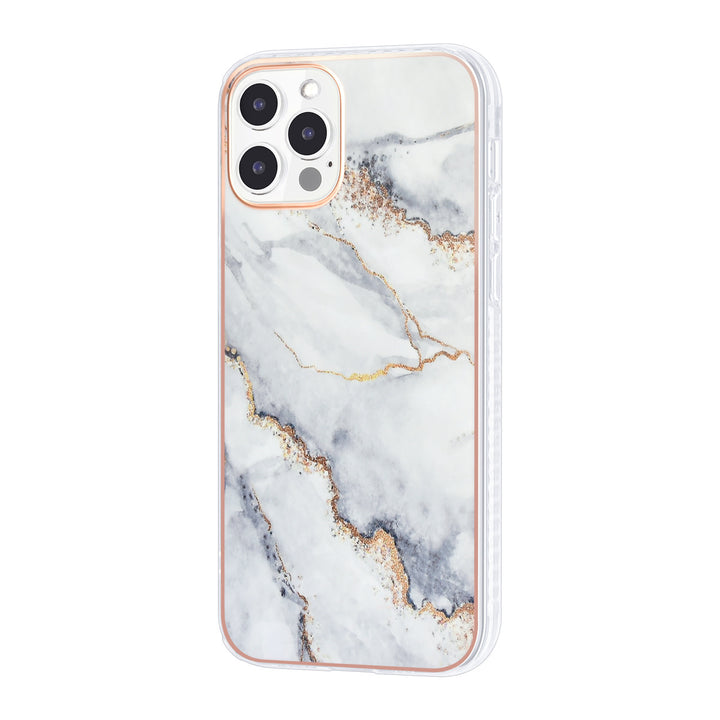 UNIQ Accessory iPhone 12 - 12 Pro Backcover hoesje Silicone - Marble White-Hoesjes-Ilumina Benelux