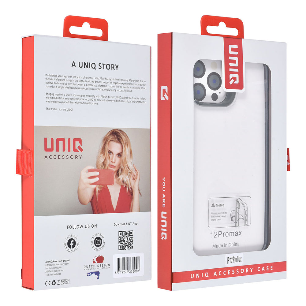 UNIQ Accessory iPhone 12 Pro Max Backcover hoesje - Zwart-Hoesjes-Ilumina Benelux