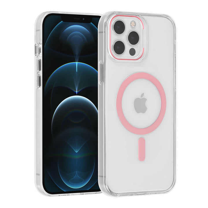 UNIQ Accessory iPhone 12 Pro Max Hardcase Backcover magsafe compatible - transparant - Roze-Hoesjes-Ilumina Benelux