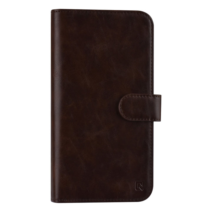 UNIQ Accessory iPhone 12 Pro Max Leren Book Case hoesje - DonkerBruin - Pasjeshouder voor 9 pasjes - Magneetsluiting-Hoesjes-Ilumina Benelux
