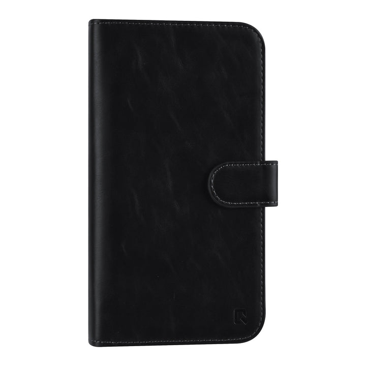UNIQ Accessory iPhone 12 Pro Max Leren Book Case hoesje - Zwart - Pasjeshouder voor 9 pasjes - Magneetsluiting-Hoesjes-Ilumina Benelux