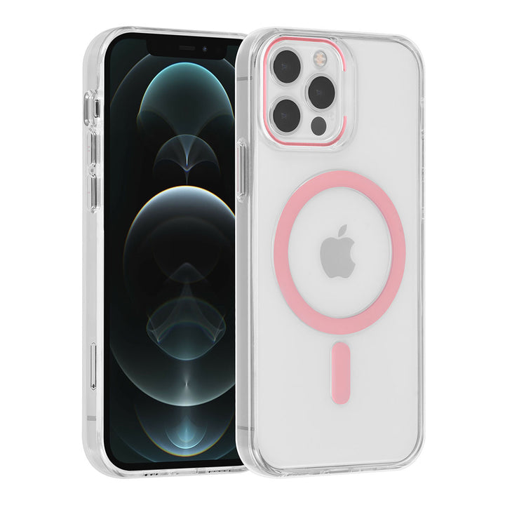 UNIQ Accessory iPhone 12/12 Pro Hardcase Backcover magsafe compatible - transparant - Roze-Hoesjes-Ilumina Benelux