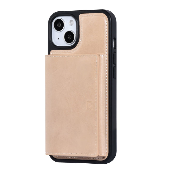 UNIQ Accessory iPhone 13 & 14 Backcover hoesje - met afneembare Pasjeshouder - Goud-Hoesjes-Ilumina Benelux