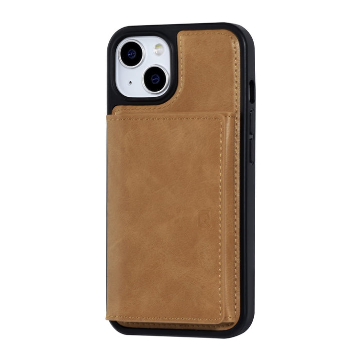 UNIQ Accessory iPhone 13 & 14 Backcover hoesje - met afneembare Pasjeshouder - LichtBruin-Hoesjes-Ilumina Benelux