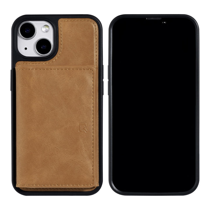 UNIQ Accessory iPhone 13 & 14 Backcover hoesje - met afneembare Pasjeshouder - LichtBruin-Hoesjes-Ilumina Benelux