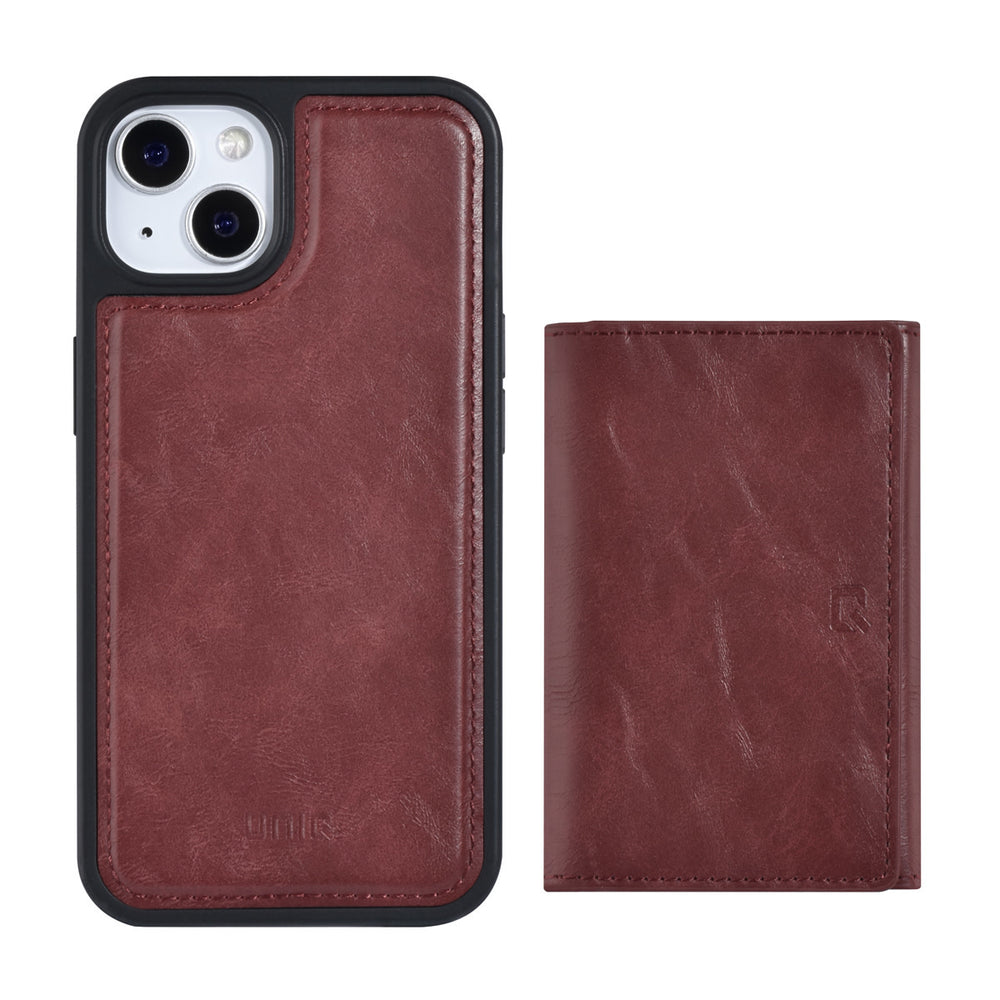 UNIQ Accessory iPhone 13 & 14 Backcover hoesje - met afneembare Pasjeshouder - Rood-Hoesjes-Ilumina Benelux