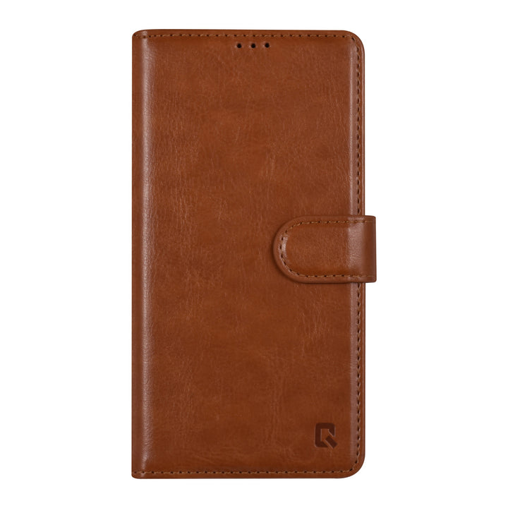 UNIQ Accessory iPhone 13 & 14 Book Case hoesje - Pasjeshouder voor 3 pasjes - Magneetsluiting - LichtBruin-Hoesjes-Ilumina Benelux