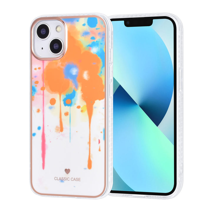 UNIQ Accessory iPhone 13 & 14 TPU Backcover - Graffiti Orange-Hoesjes-Ilumina Benelux