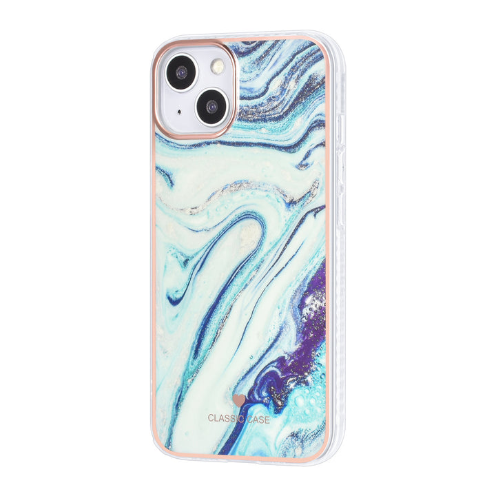 UNIQ Accessory iPhone 13 & 14 TPU Backcover - Marble Aquamarine-Hoesjes-Ilumina Benelux