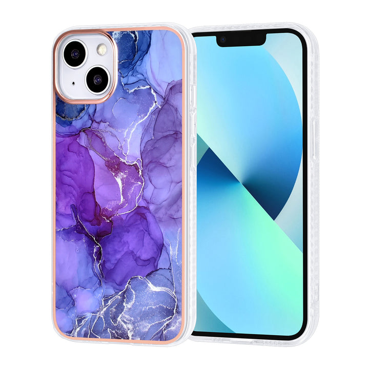 UNIQ Accessory iPhone 13 & 14 TPU Backcover hoesje - Marble Purple-Hoesjes-Ilumina Benelux