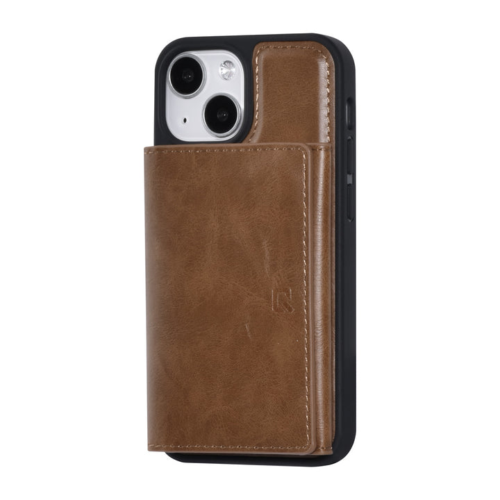 UNIQ Accessory iPhone 13 Mini Backcover hoesje - met afneembare Pasjeshouder - DonkerBruin-Hoesjes-Ilumina Benelux