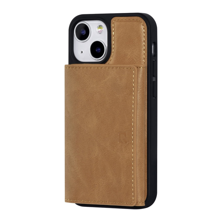 UNIQ Accessory iPhone 13 Mini Backcover hoesje - met afneembare Pasjeshouder - LichtBruin-Hoesjes-Ilumina Benelux