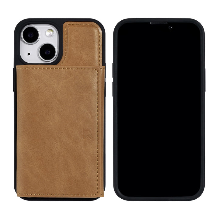 UNIQ Accessory iPhone 13 Mini Backcover hoesje - met afneembare Pasjeshouder - LichtBruin-Hoesjes-Ilumina Benelux
