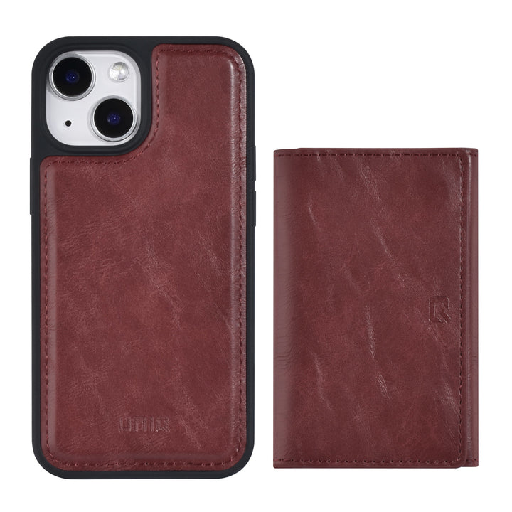 UNIQ Accessory iPhone 13 Mini Backcover hoesje - met afneembare Pasjeshouder - Rood-Hoesjes-Ilumina Benelux