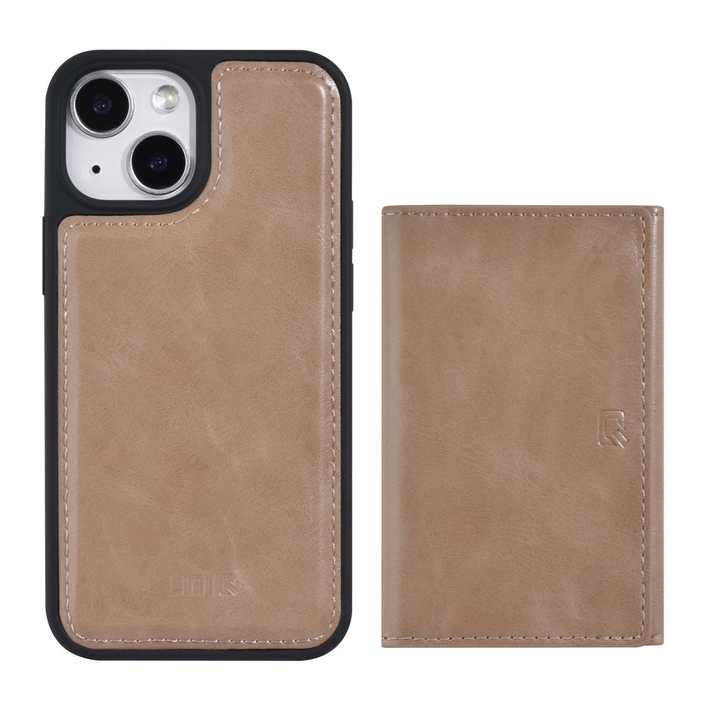UNIQ Accessory iPhone 13 Mini Backcover hoesje - met afneembare Pasjeshouder - Rose Gold-Hoesjes-Ilumina Benelux