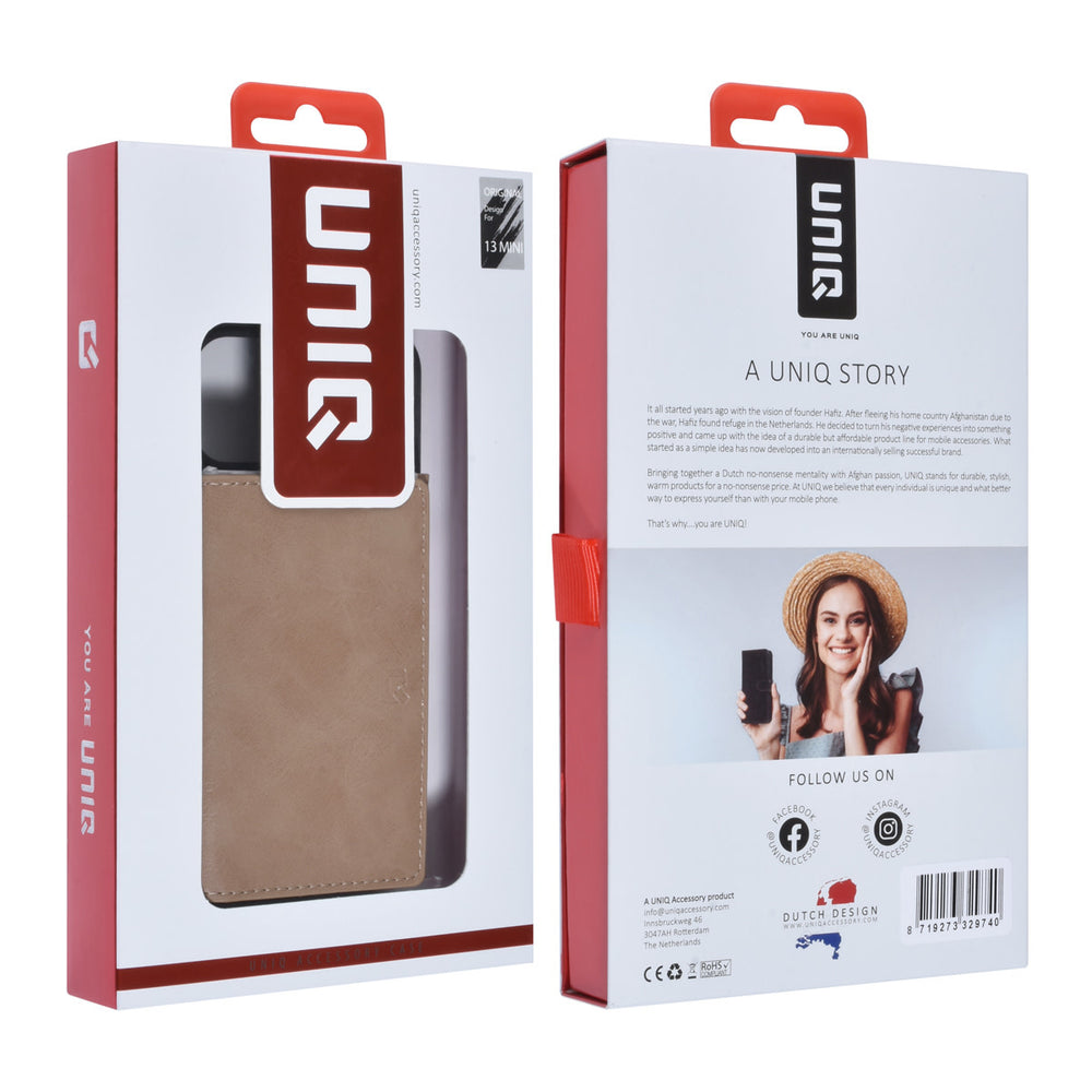 UNIQ Accessory iPhone 13 Mini Backcover hoesje - met afneembare Pasjeshouder - Rose Gold-Hoesjes-Ilumina Benelux