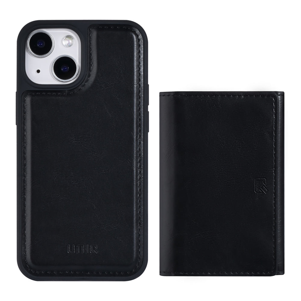 UNIQ Accessory iPhone 13 Mini Backcover hoesje - met afneembare Pasjeshouder - Zwart-Hoesjes-Ilumina Benelux