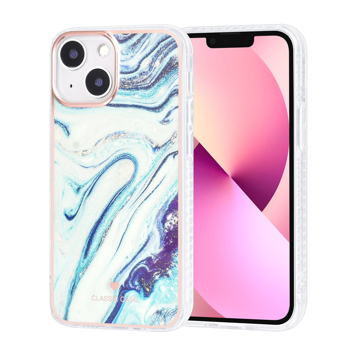 UNIQ Accessory iPhone 13 Mini TPU Backcover - Marble Aquamarine-Hoesjes-Ilumina Benelux
