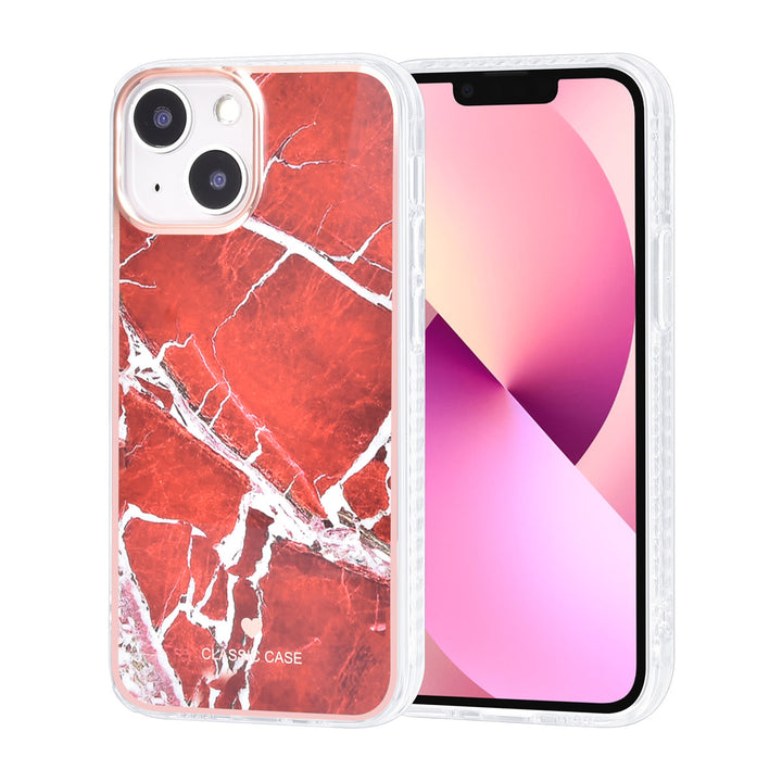 UNIQ Accessory iPhone 13 Mini TPU Backcover - Marble Red-Hoesjes-Ilumina Benelux