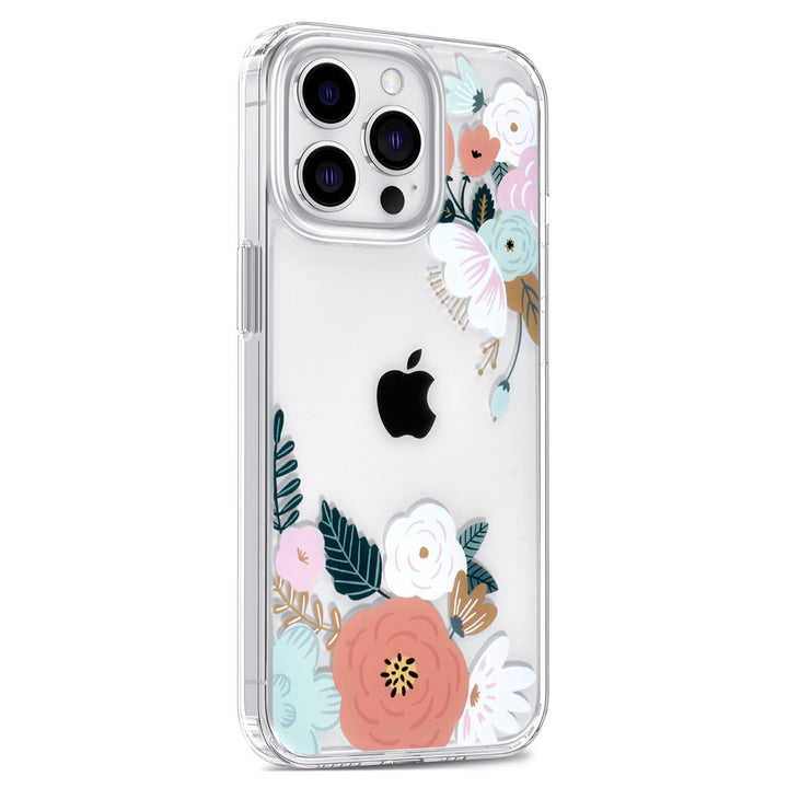 UNIQ Accessory iPhone 13 Pro Backcover hoesje - Transparant - Floral Print 1-Hoesjes-Ilumina Benelux