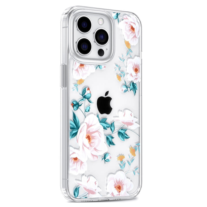 UNIQ Accessory iPhone 13 Pro Backcover hoesje - Transparant - Floral Print 2-Hoesjes-Ilumina Benelux