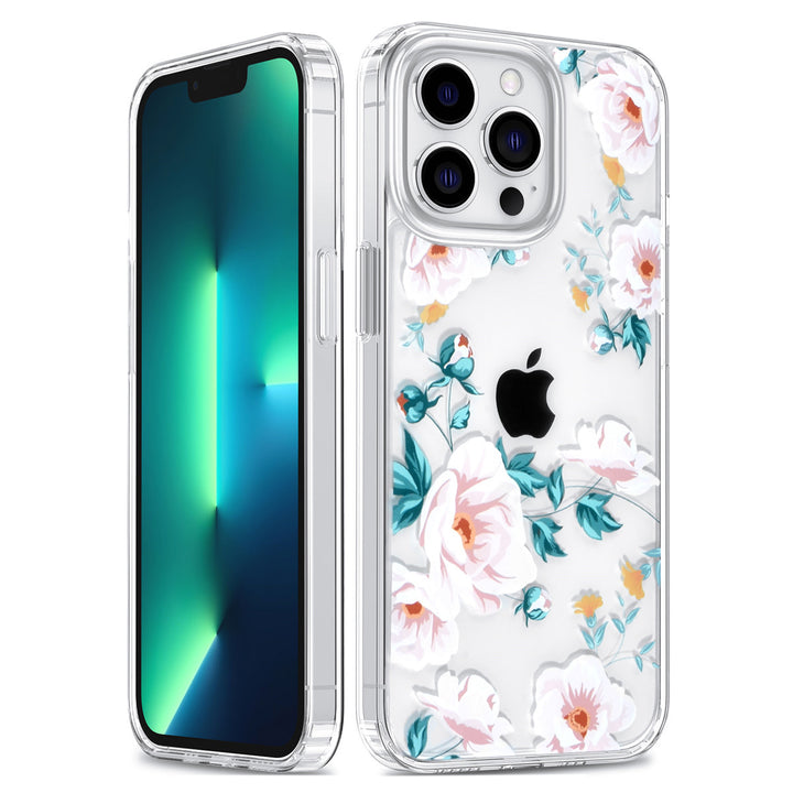 UNIQ Accessory iPhone 13 Pro Backcover hoesje - Transparant - Floral Print 2-Hoesjes-Ilumina Benelux